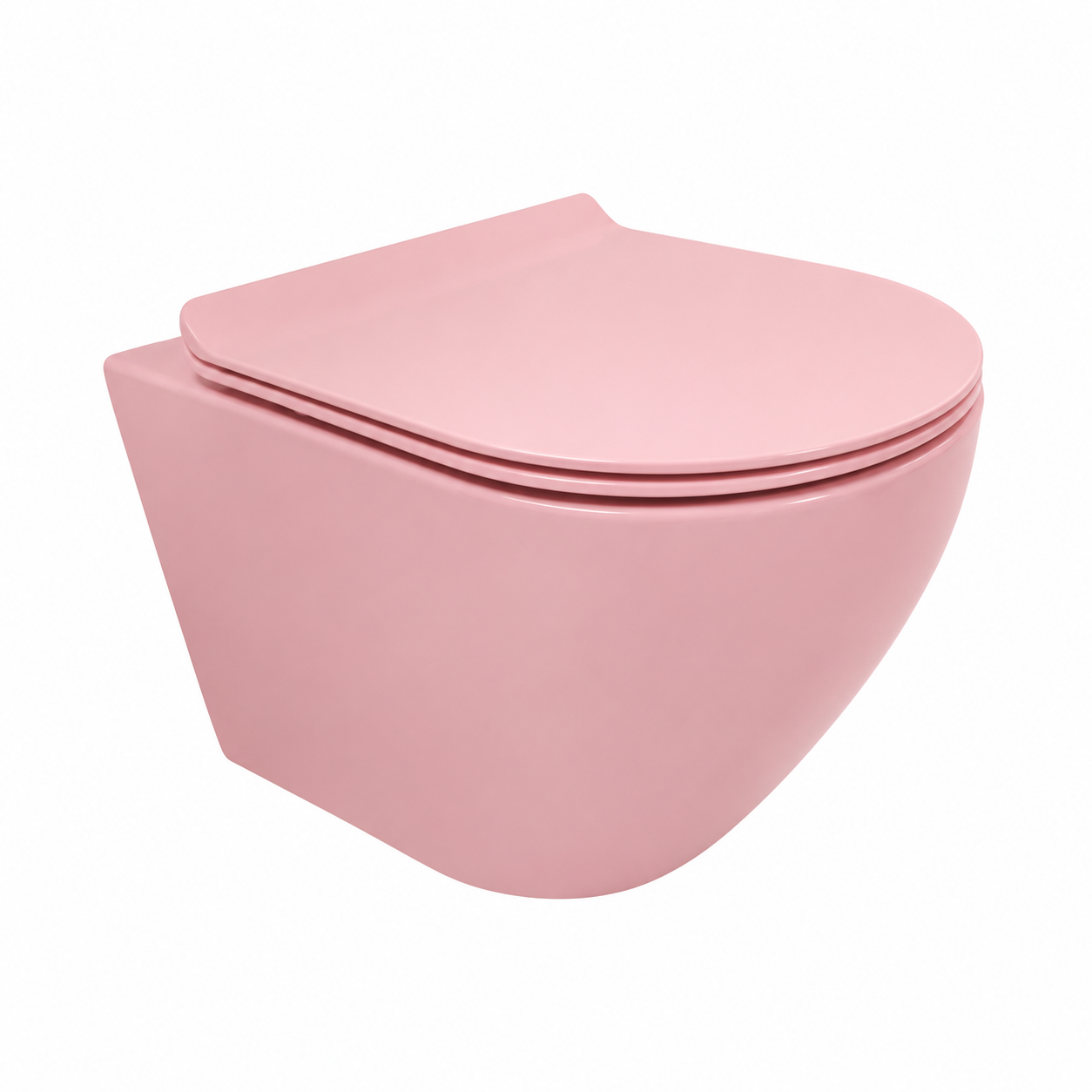 SCUBA DESIGNER RIMLESS MATT WALL HUNG WC SC-9644 PM-PINK MATT