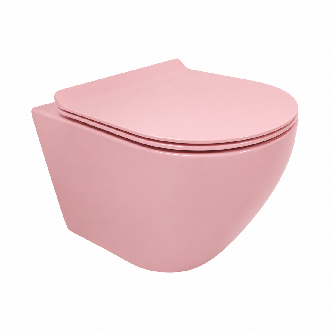 SCUBA DESIGNER RIMLESS MATT WALL HUNG WC SC-9644 PM-PINK MATT