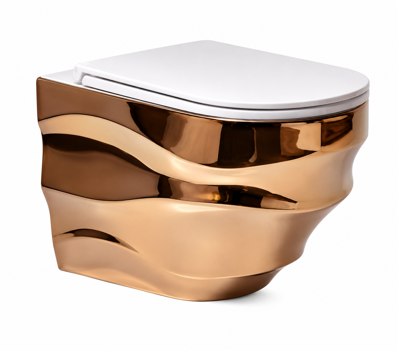 SCUBA DESIGNER RIMLESS WALLHUNG WC SC-9650 RG-ROSE GOLD