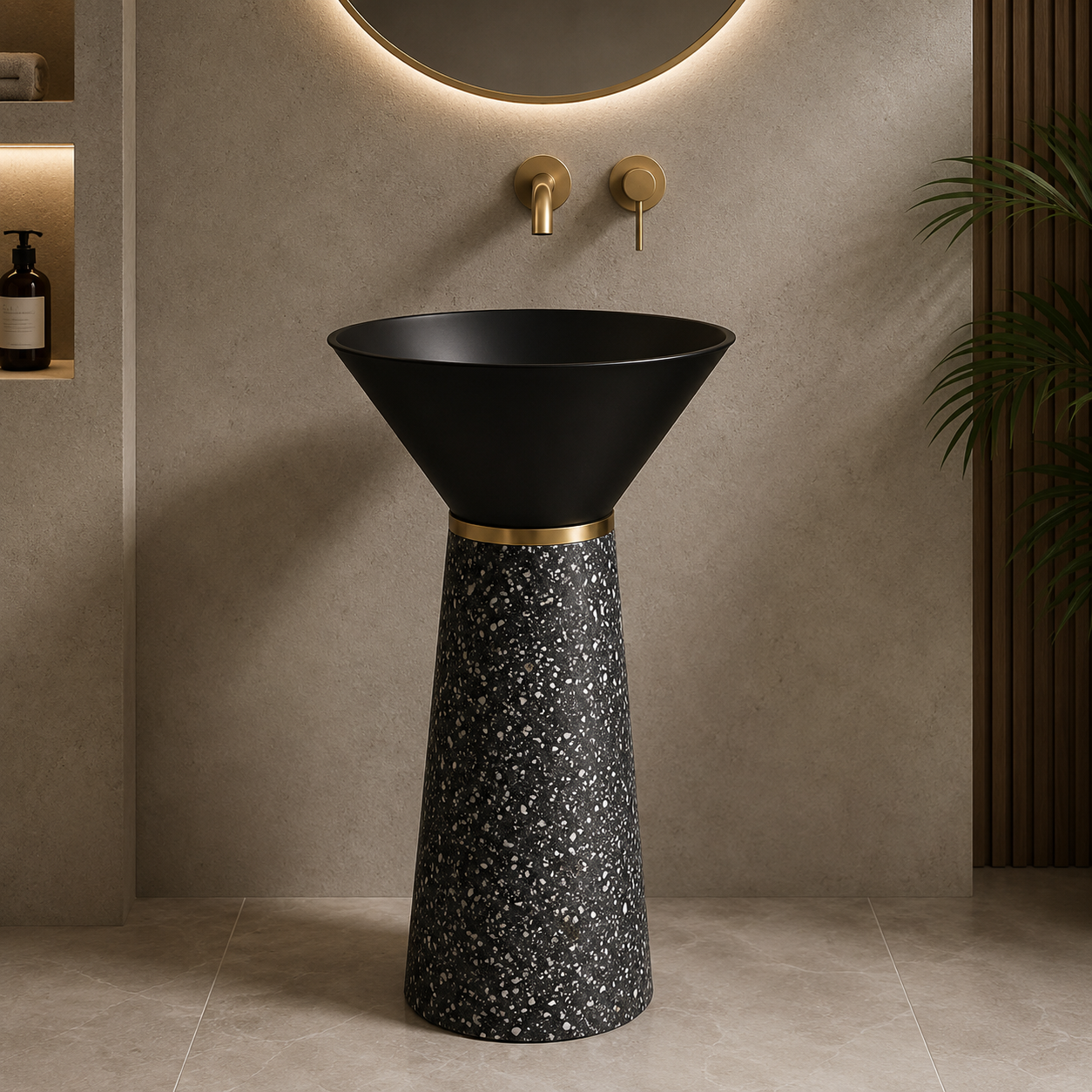 SCUBA ARTIFICIAL STONE PEDESTAL BASIN SC - 9762