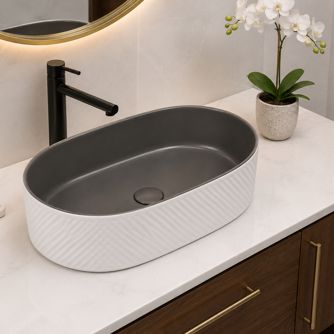 SCUBA MATT COLOUR BASIN SC-9829 WDGR
