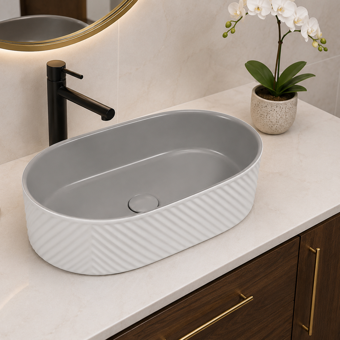 SCUBA MATT COLOUR BASIN SC-9829 WLGR