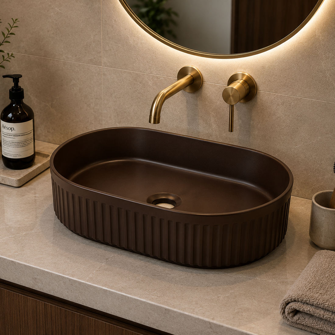 SCUBA MATT COLOUR BASIN SC-9832 BRW-BROWN MATT