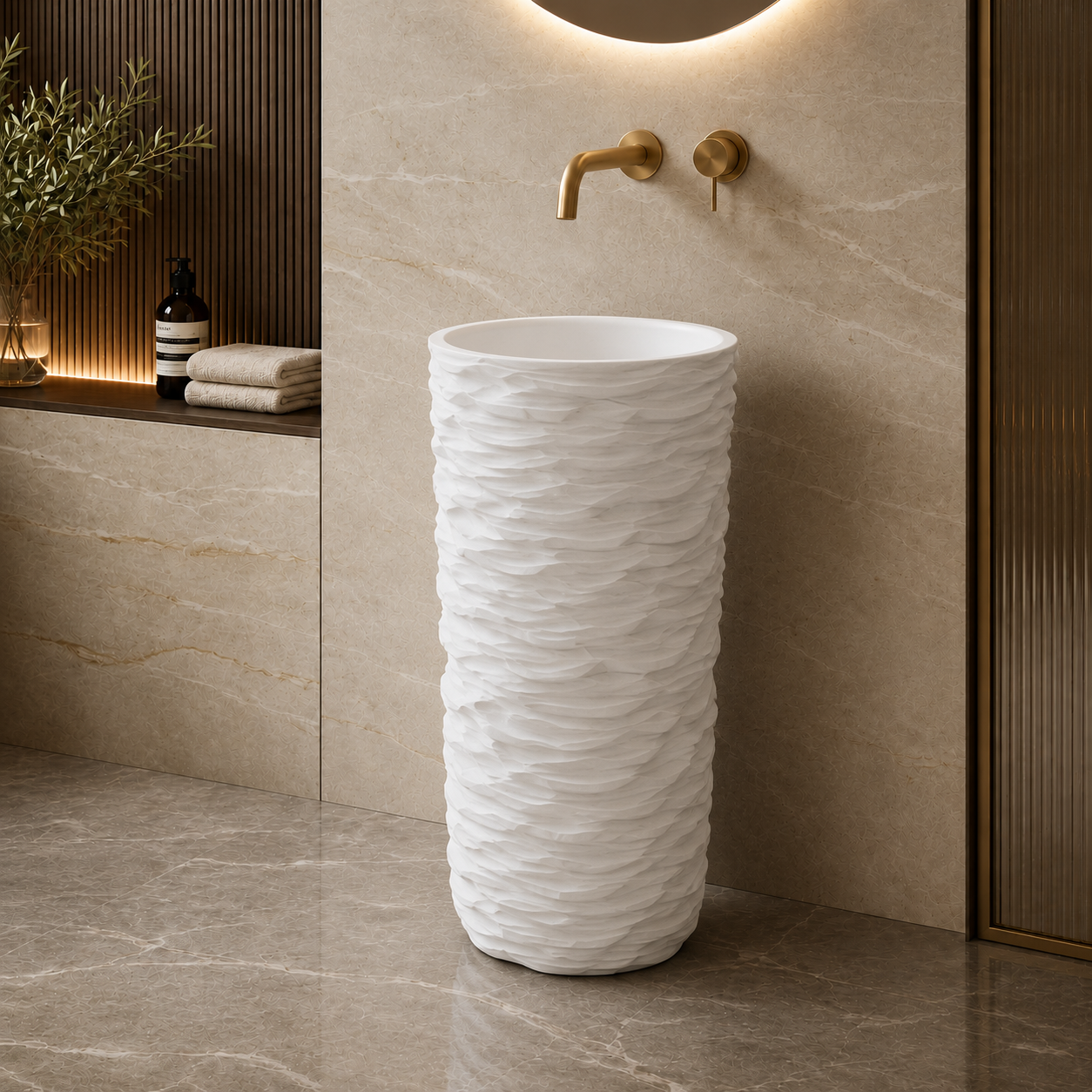 SCUBA ARTIFICIAL STONE PEDESTAL BASIN SC-9367