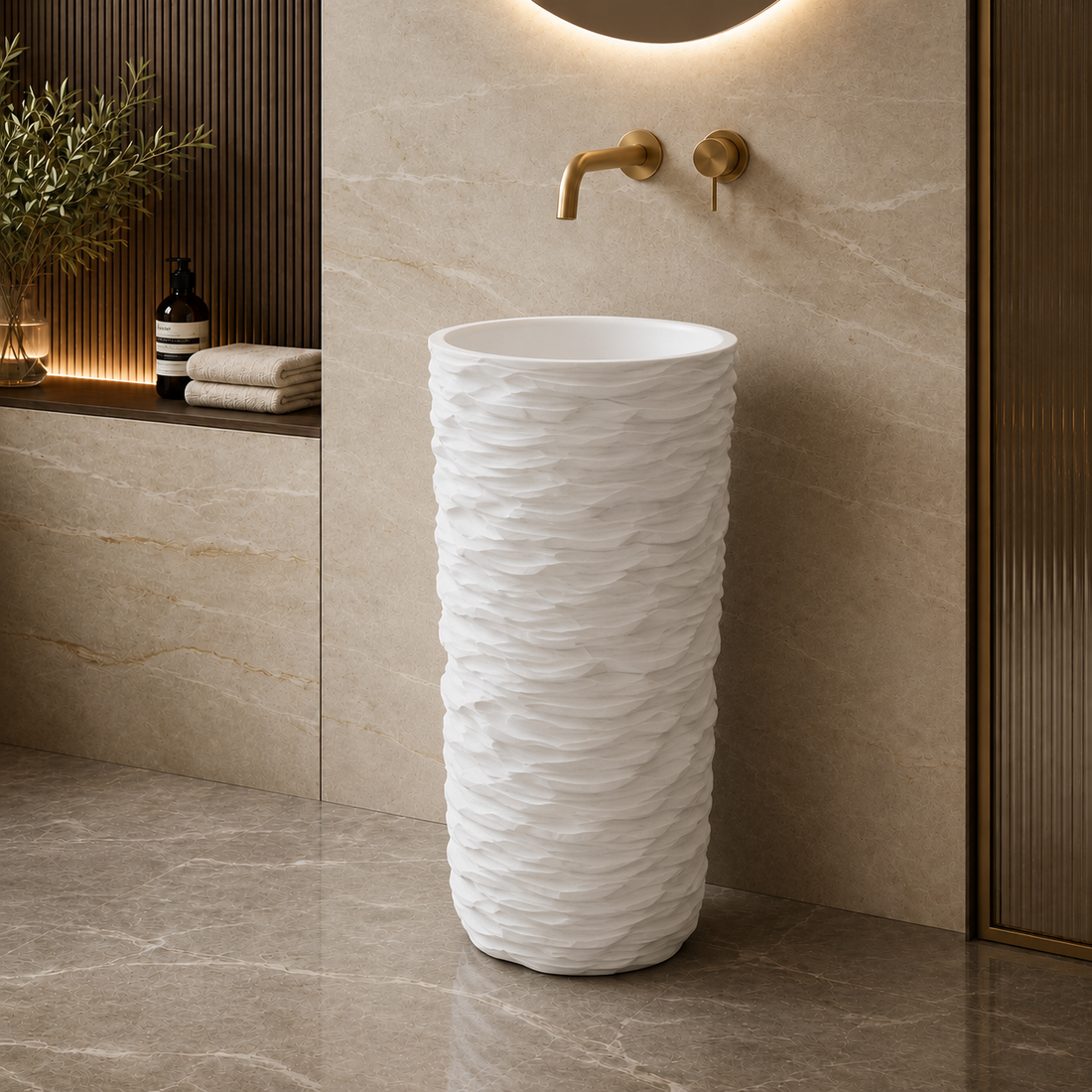 SCUBA ARTIFICIAL STONE PEDESTAL BASIN SC-9367