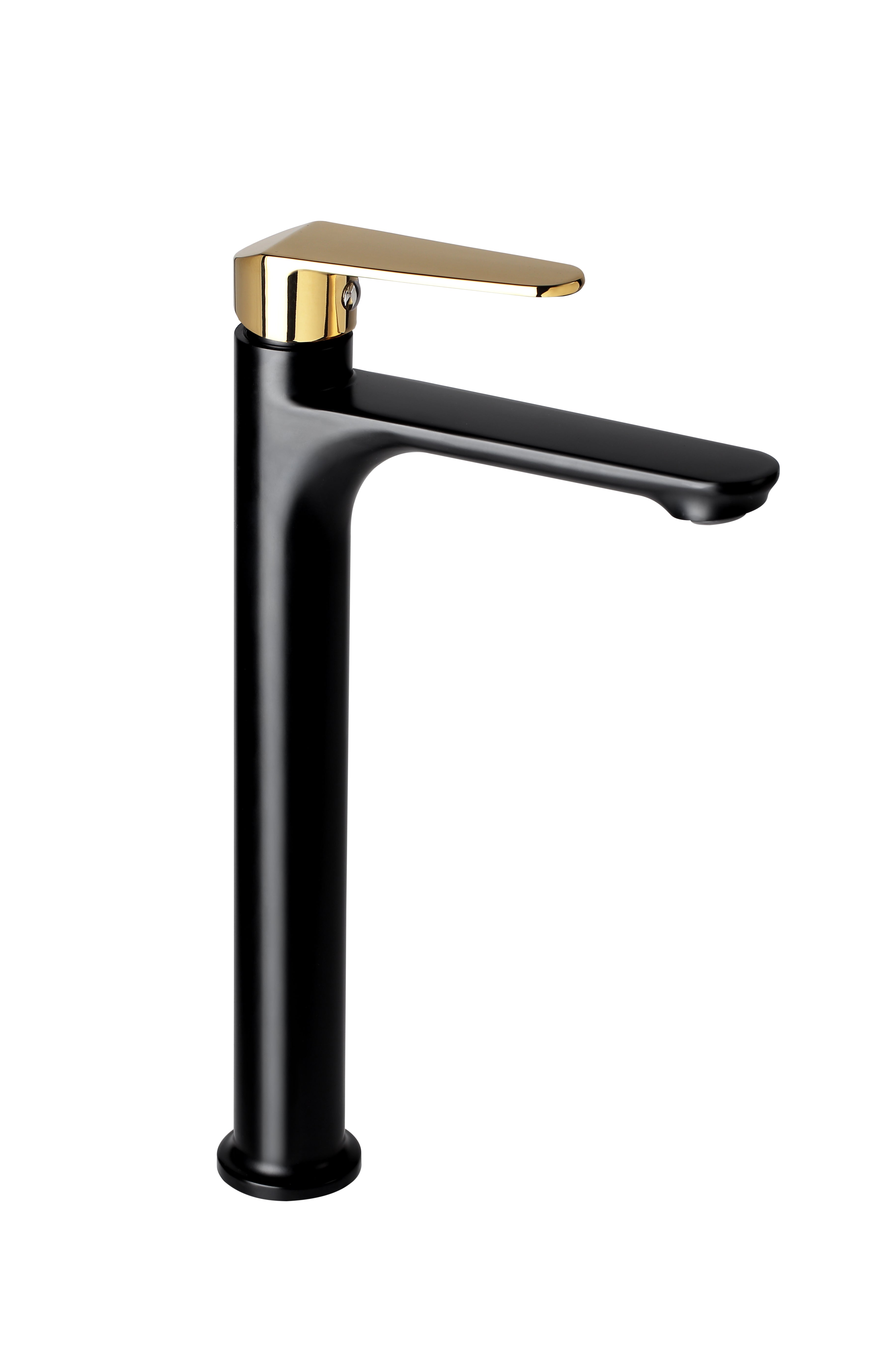 Picaso Tall Body Pillar Cock 12"- Black & Gold