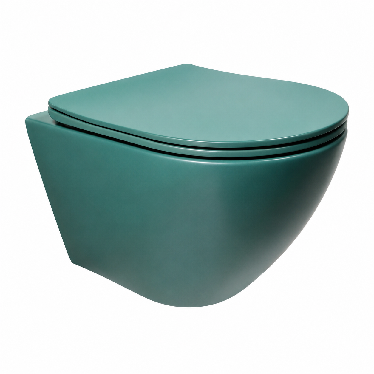 SCUBA DESIGNER RIMLESS MATT WALL HUNG WC SC-9644 TGM-TURQUOISE GREEN MATT