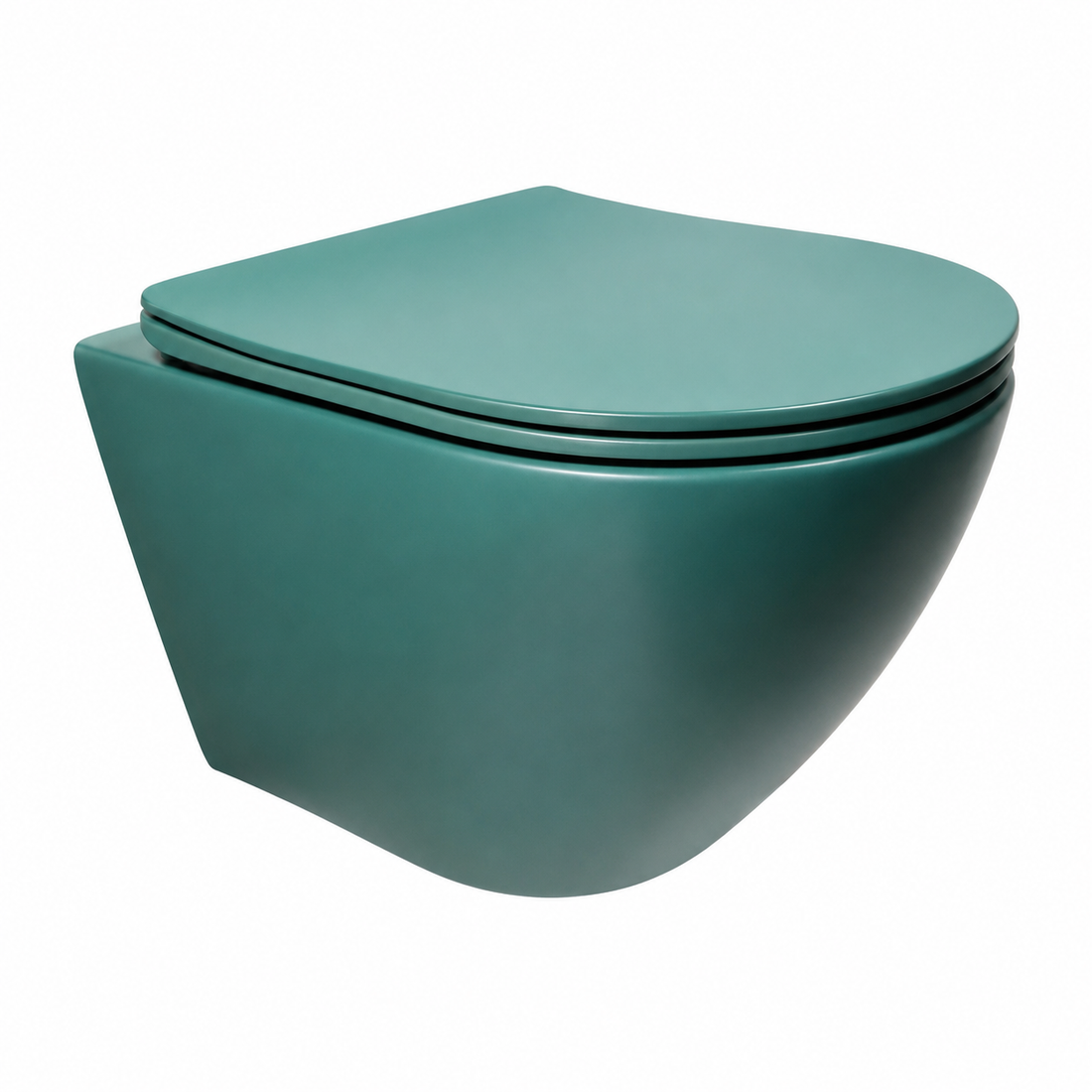 SCUBA DESIGNER RIMLESS MATT WALL HUNG WC SC-9644 TGM-TURQUOISE GREEN MATT