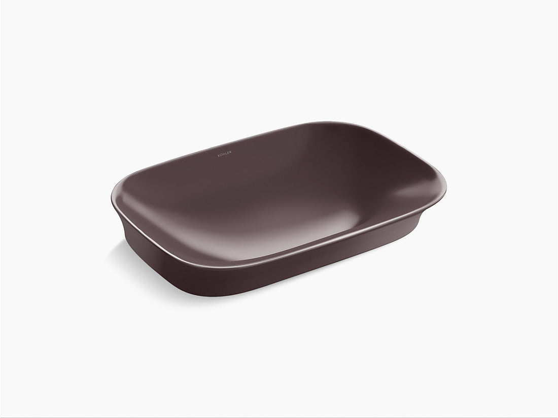 KOHLER VIVE GEO 522 RECTANGULAR VESSEL WASH BASIN K-28784IN-TKB-TEAK BERRY