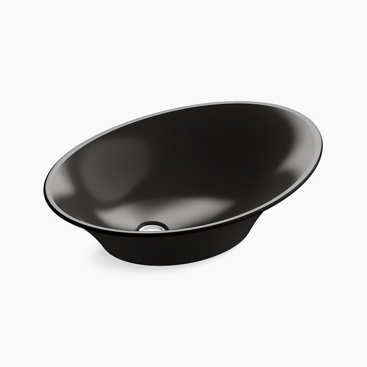 KOHLER VEIL OVAL VESSEL WASH BASIN K-30109IN-HG1-BLACK
