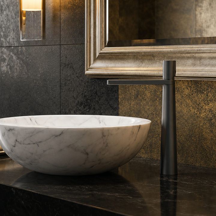 SCUBA HIGH NECK PILLAR COCK WITH WATERFALL FAUCET SC-991 GREY