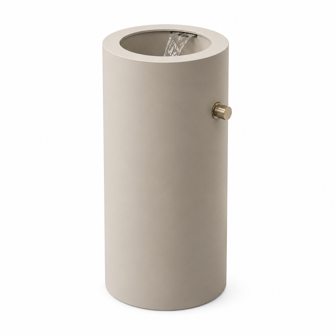 SCUBA WITH WATERFALL FAUCET PEDESTAL SC-940 CRM-CREAM MATT