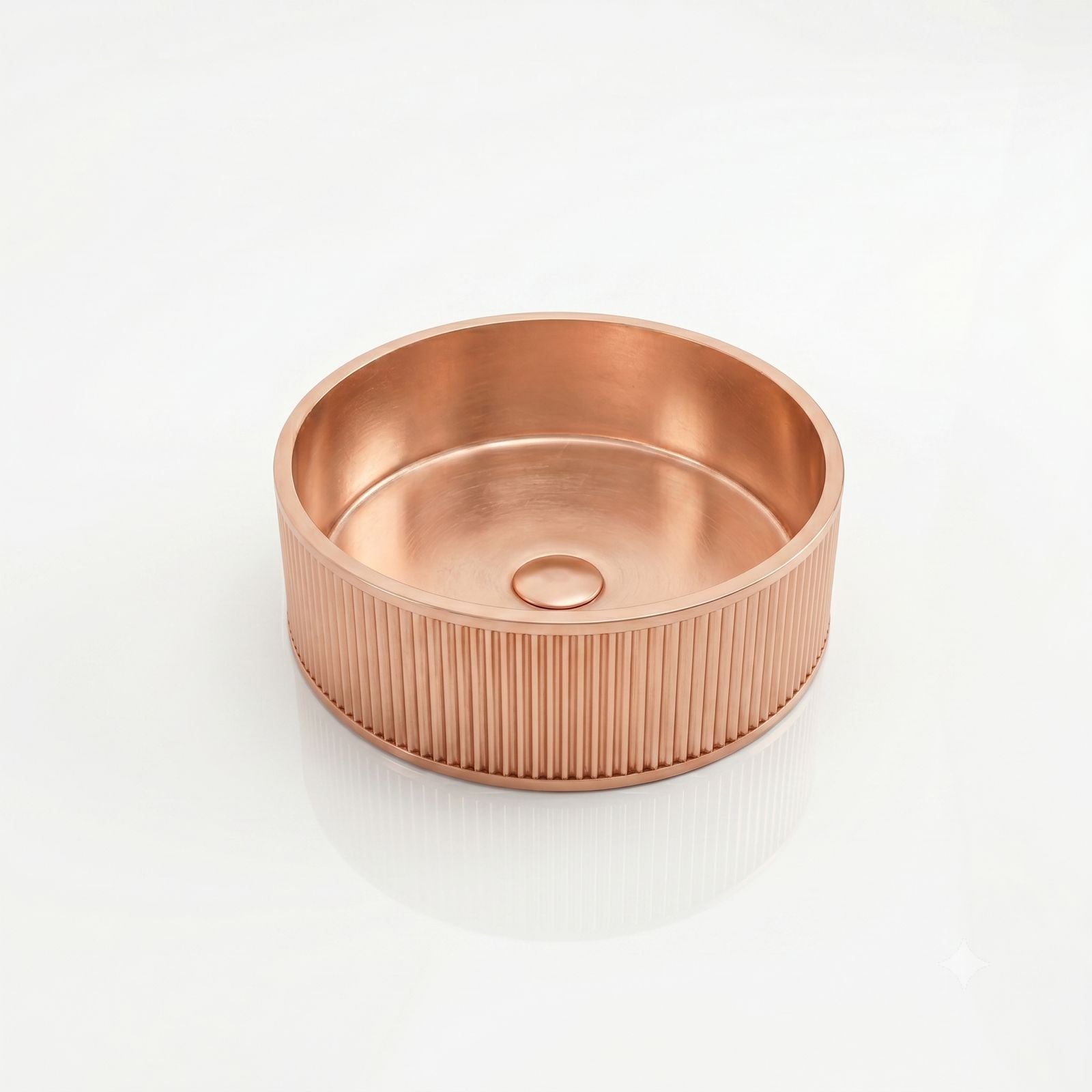 SCUBA METALLIC BASIN SC-905 WITH POP-UP WASTE COUPLING- ROSE GOLD