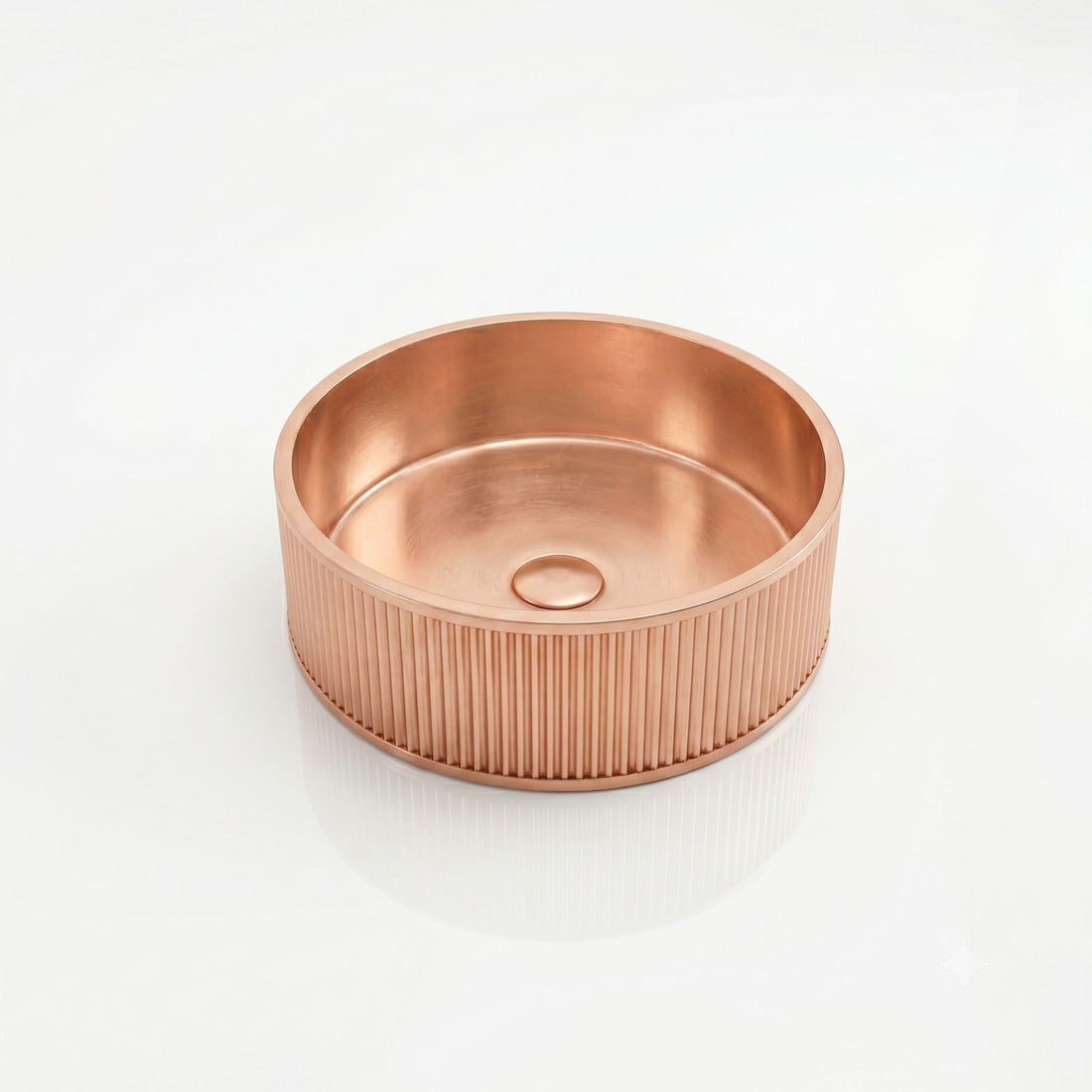 SCUBA METALLIC BASIN SC-905 WITH POP-UP WASTE COUPLING- ROSE GOLD