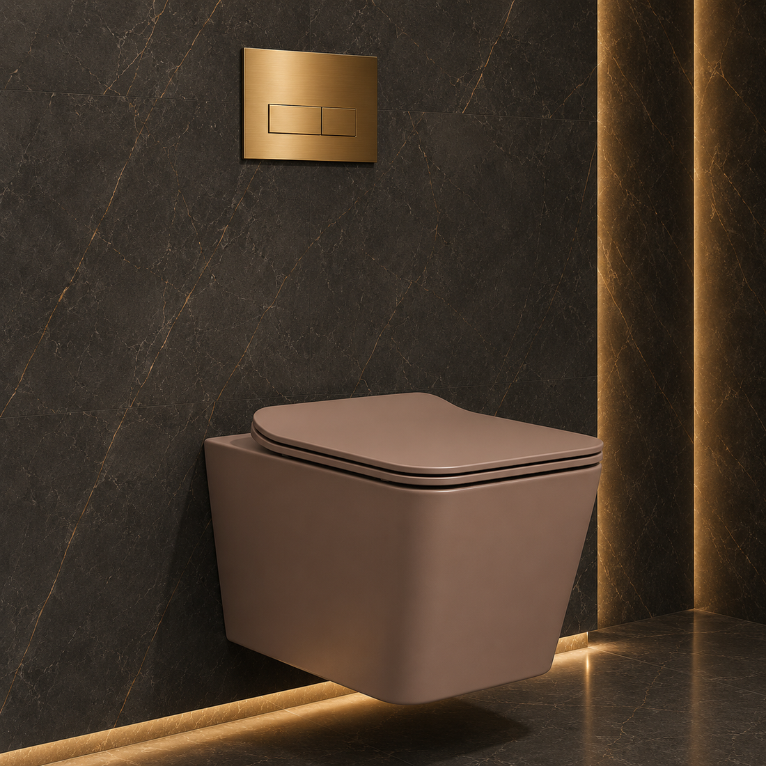 SCUBA DESIGNER RIMLESS MATT WALL HUNG WC SC-9629 BRM -BROWN MATT