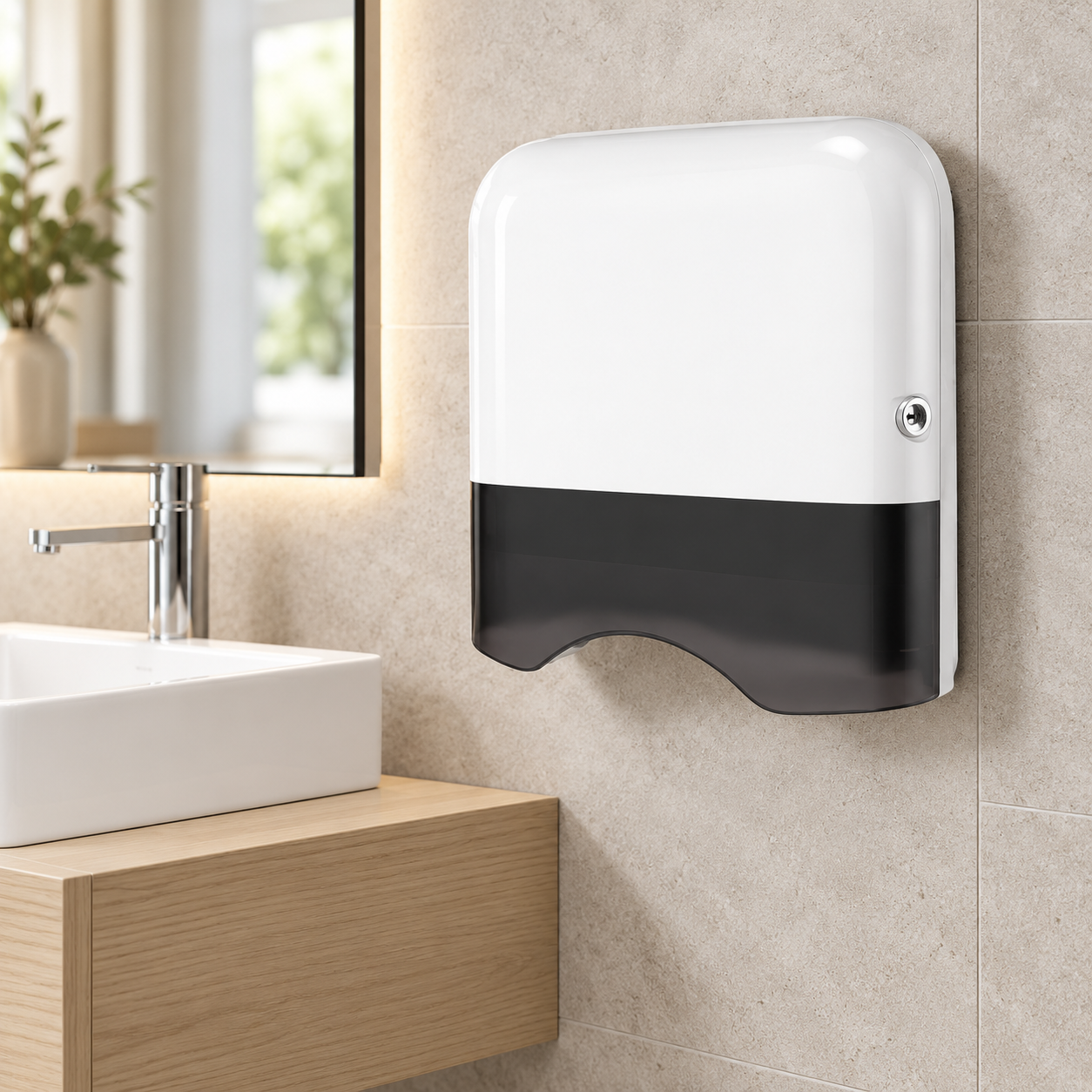 SCUBA TISSUE PAPER HOLDER AND SOAP DISPENSER SC-6012 WHT-WHITE