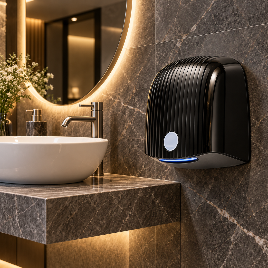 SCUBA WALL MOUNTED HAND DRYER SC-6002 BLM-BLACK MATT