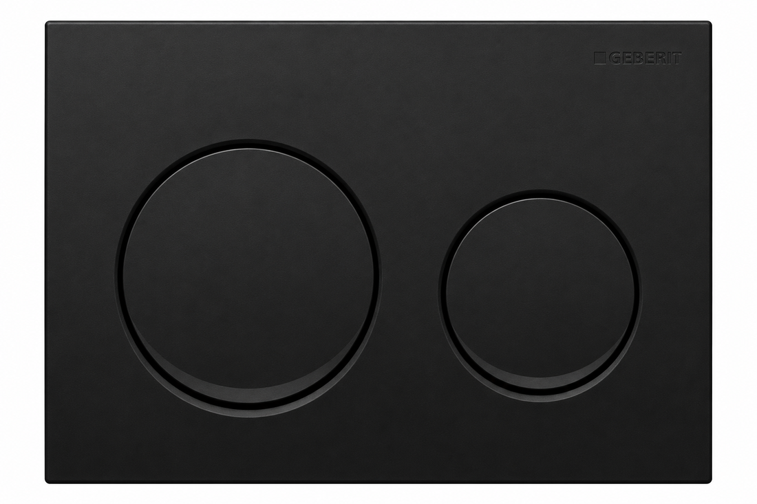 GEBERIT ACTUATOR ALPHA25 ROUND FLUSH PLATE -BLACK CHROME