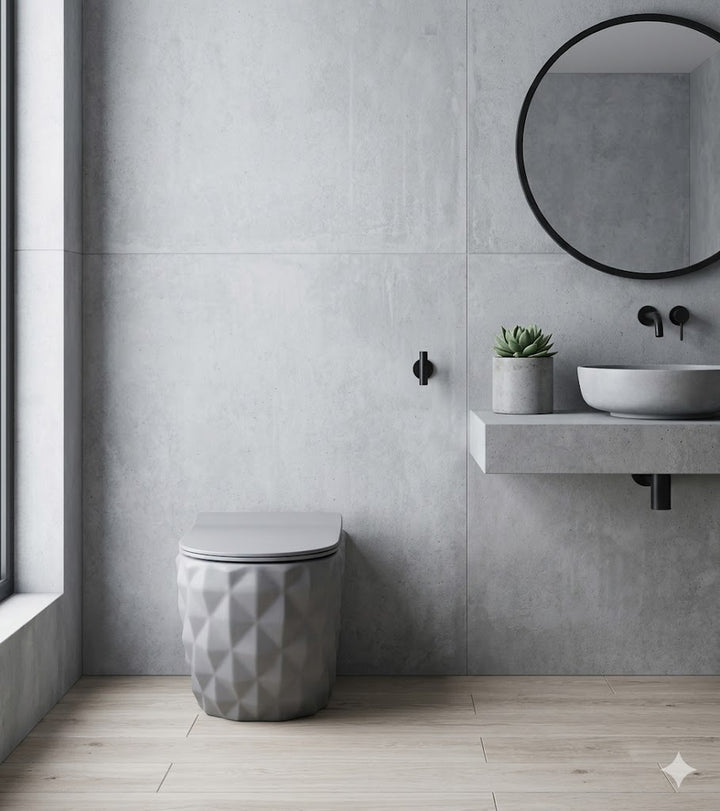 SCUBA DESIGNER SERIES RIMLESS WALL HUNG WC SC-9647-GREY MATT