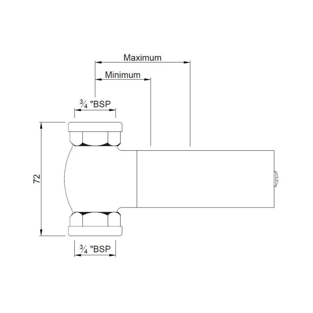 Jaquar Stop Cock Valve Allied ALD-CHR-089 - Chrome