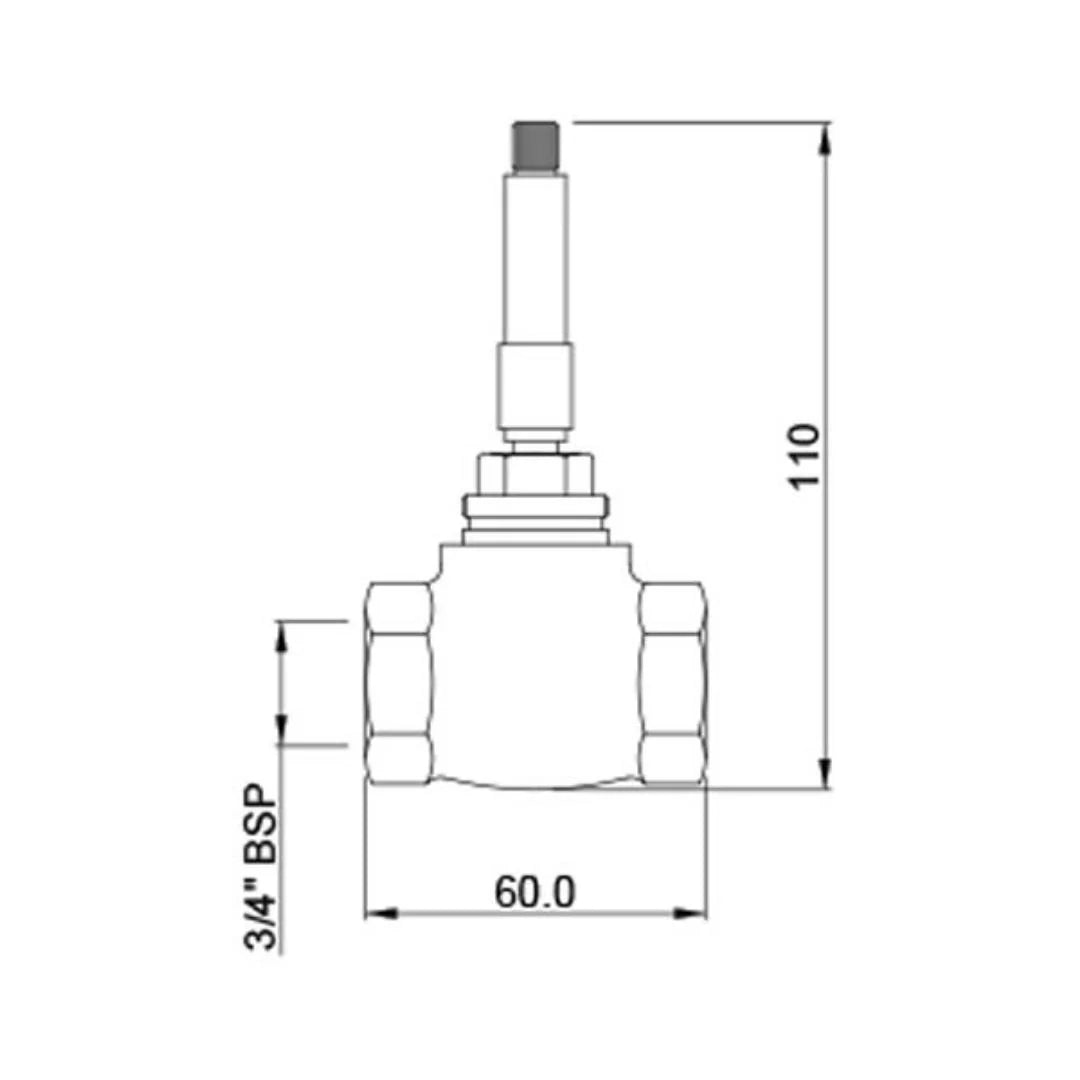 Jaquar Stop Cock Valve Allied ALD-CHR-089CQT - Chrome