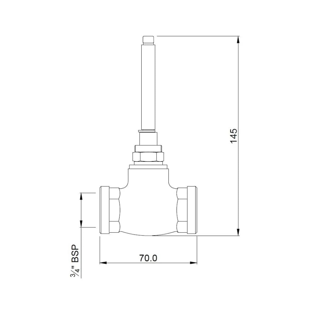 Jaquar Stop Cock Valve Allied ALD-CHR-089FT - Chrome