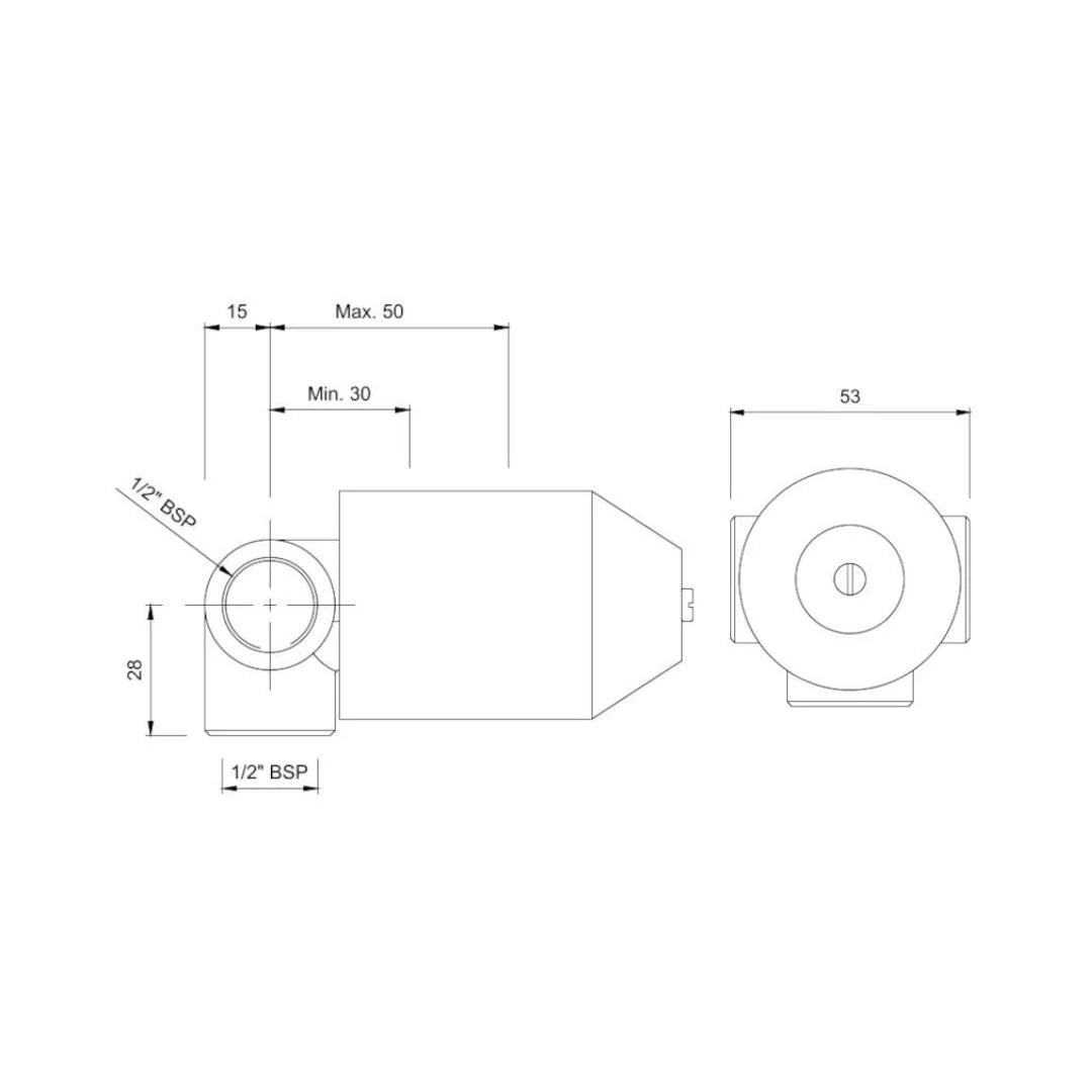 Jaquar 1 Way Diverter Valve Allied ALD-CHR-229 - Chrome