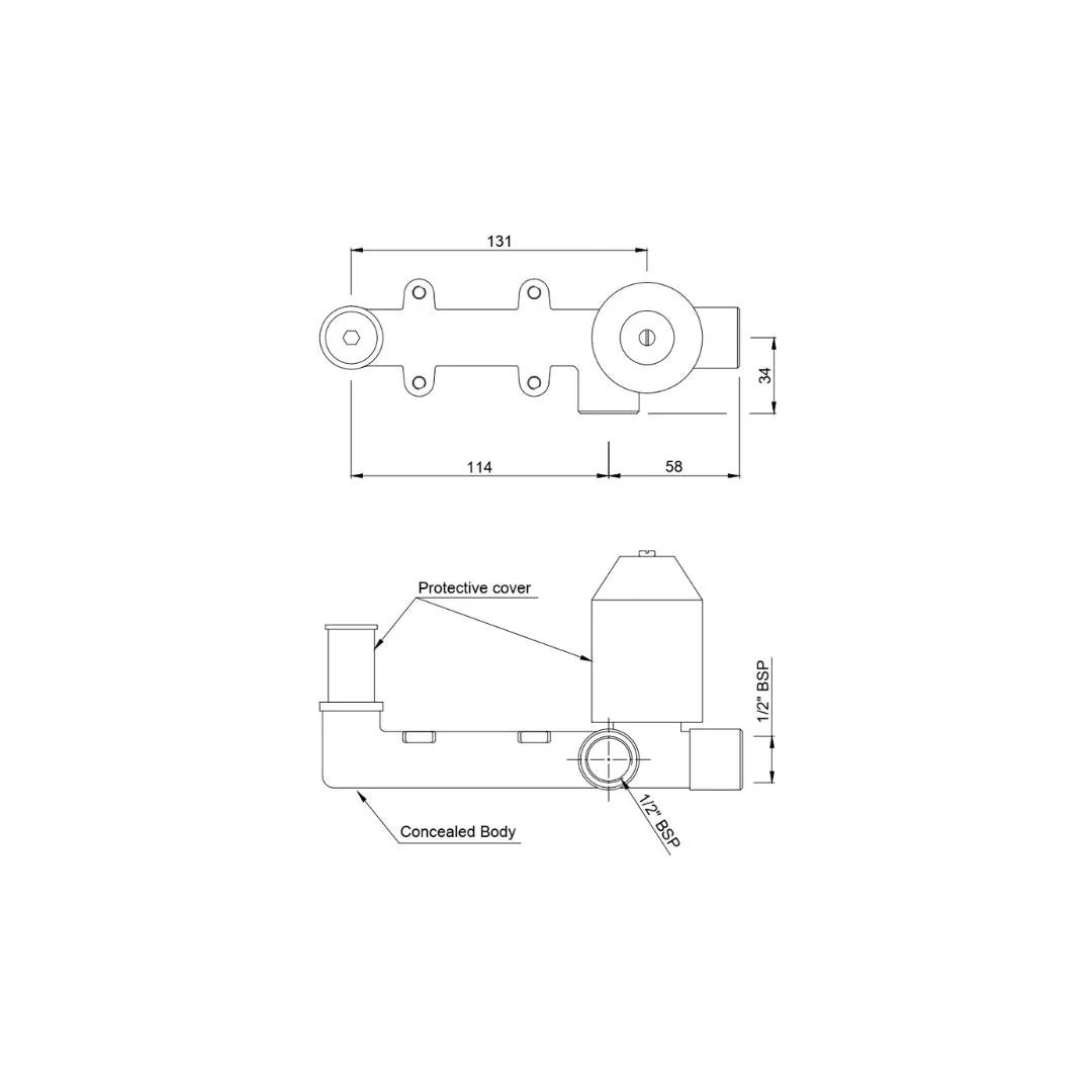 Jaquar Wall Mount Basin Mixer Valve Allied ALD-CHR-233NPSO - Chrome
