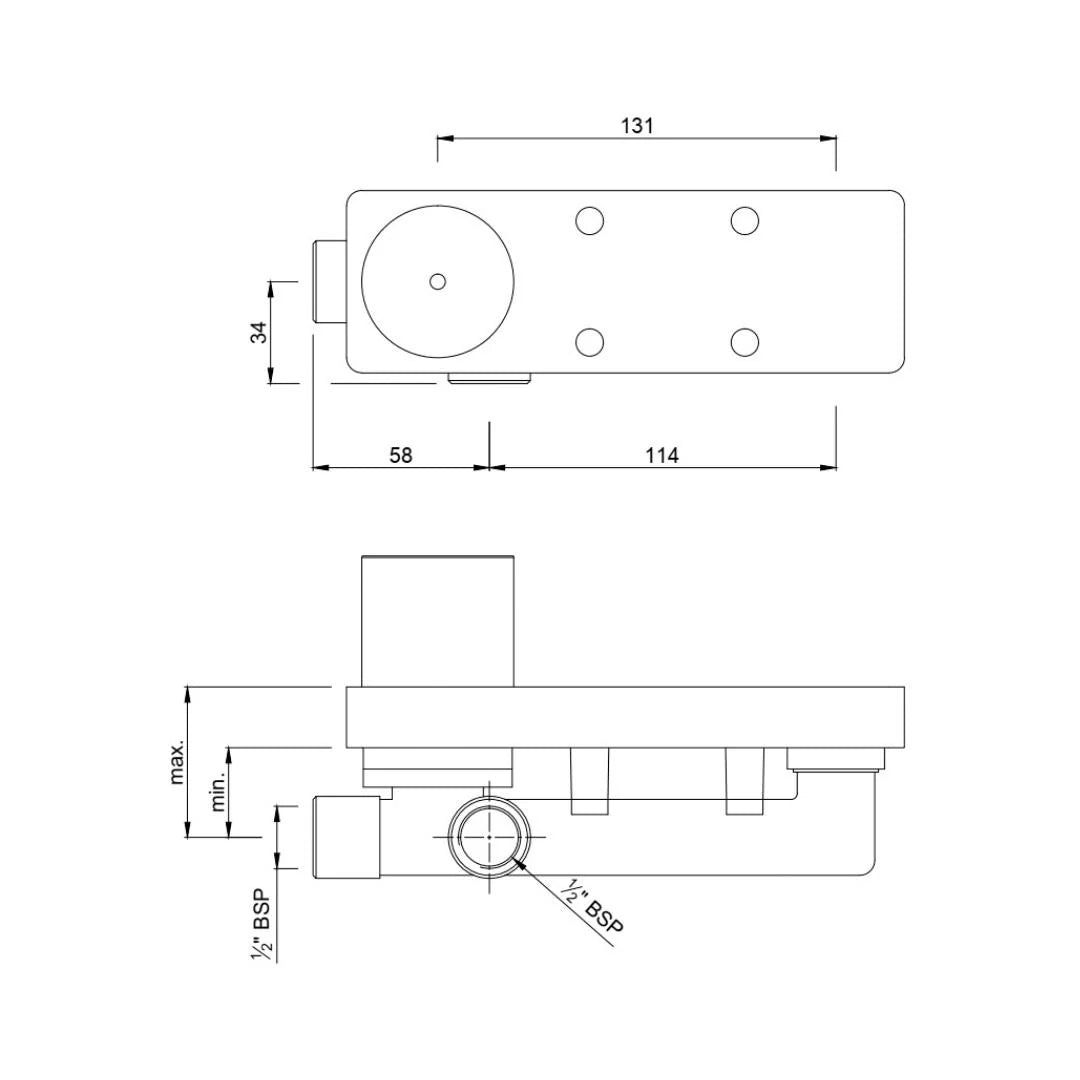 Jaquar Wall Mount Basin Mixer Valve Allied ALD-CHR-235N - Chrome
