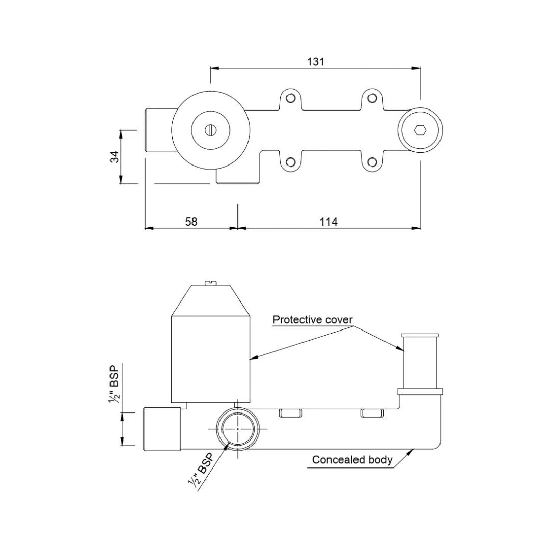 Jaquar Wall Mount Basin Mixer Valve Allied ALD-CHR-235NPSO - Chrome