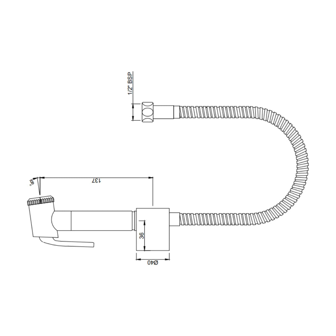 Jaquar Health Faucet Allied ALD-GMP-573PD - Gold Matt PVD