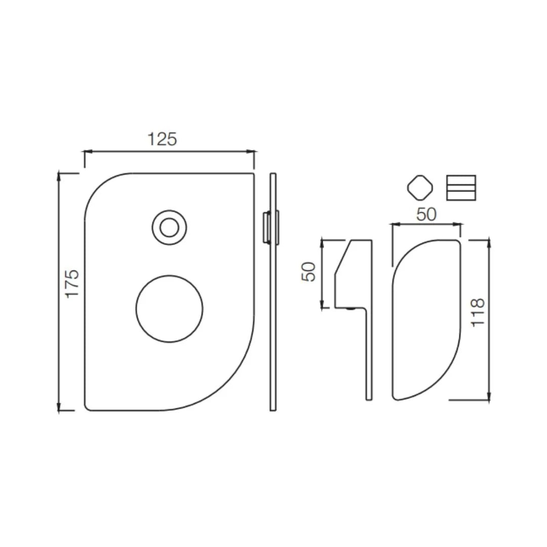 Jaquar 2 Way Diverter Alive ALI-BCH-85065MK Normal Flow - Black Chrome Finish