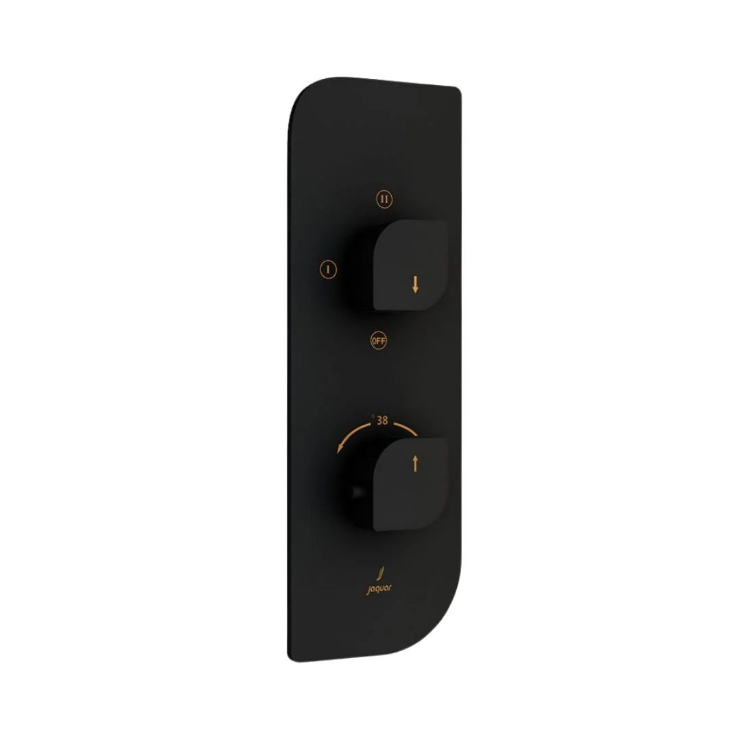 Jaquar 3 Way Thermostatic Diverter Alive ALI-BLM-85683 Normal Flow - Black Matt Finish