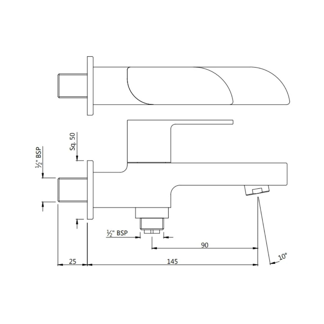 Jaquar WC Area 2 Way Bib Tap Alive ALI-CHR-85041 - Chrome