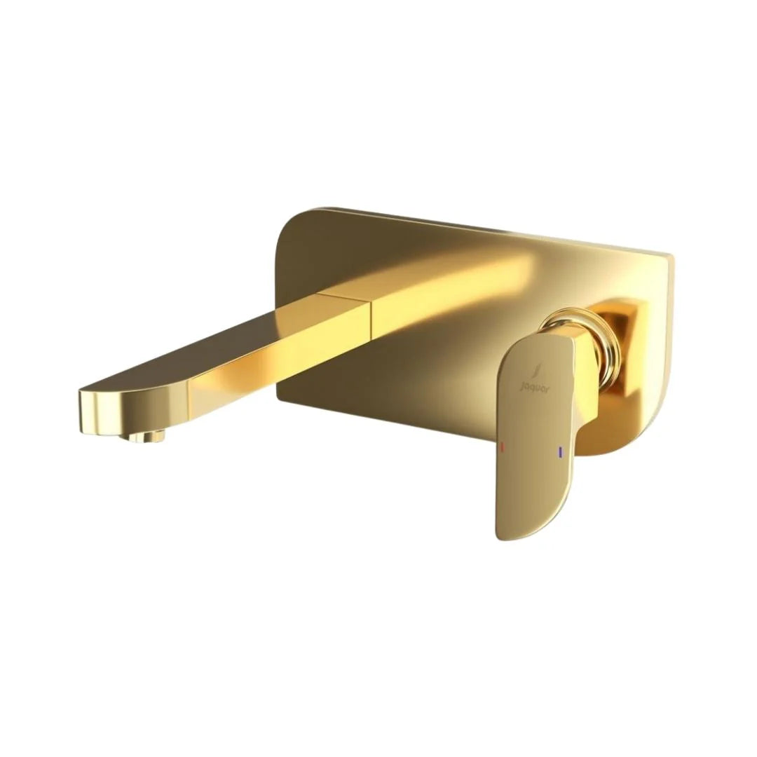 Jaquar Wall Mounted Basin Mixer Alive ALI-GLD-85233NK - Full Gold