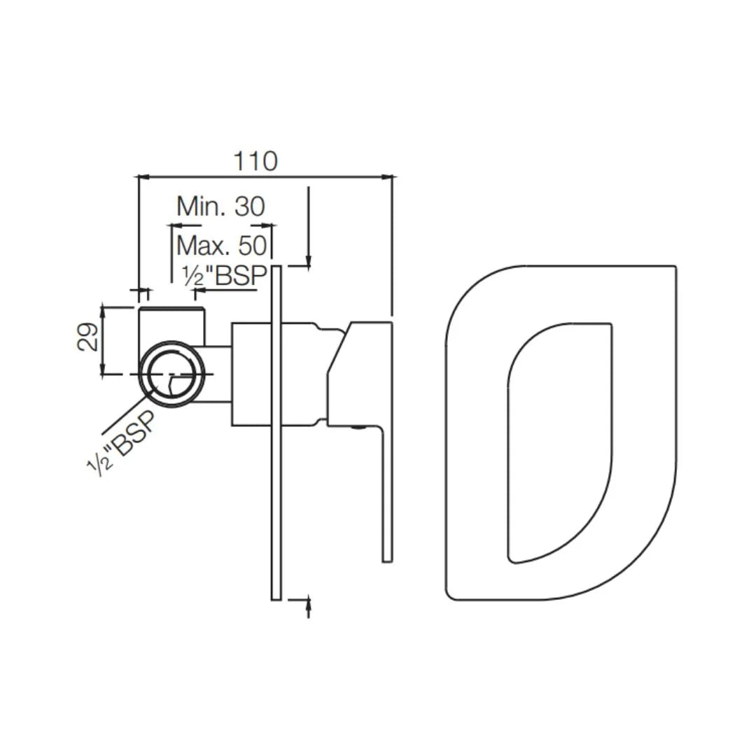 Jaquar 1 Way Diverter Alive ALI-GRF-85227K Normal Flow - Graphite Finish