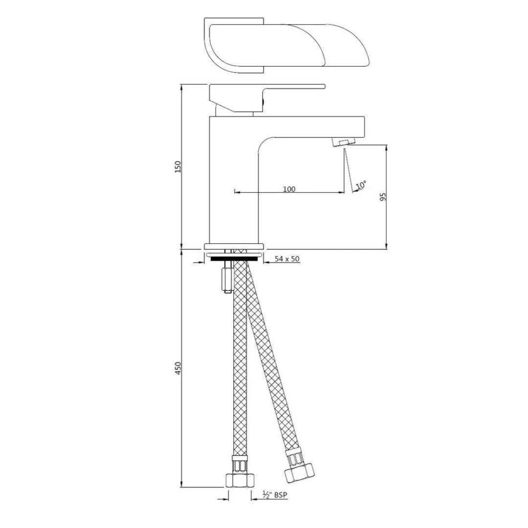 Jaquar Table Mounted Regular Basin Mixer Alive ALI-SSF-85011B - Stainless Steel