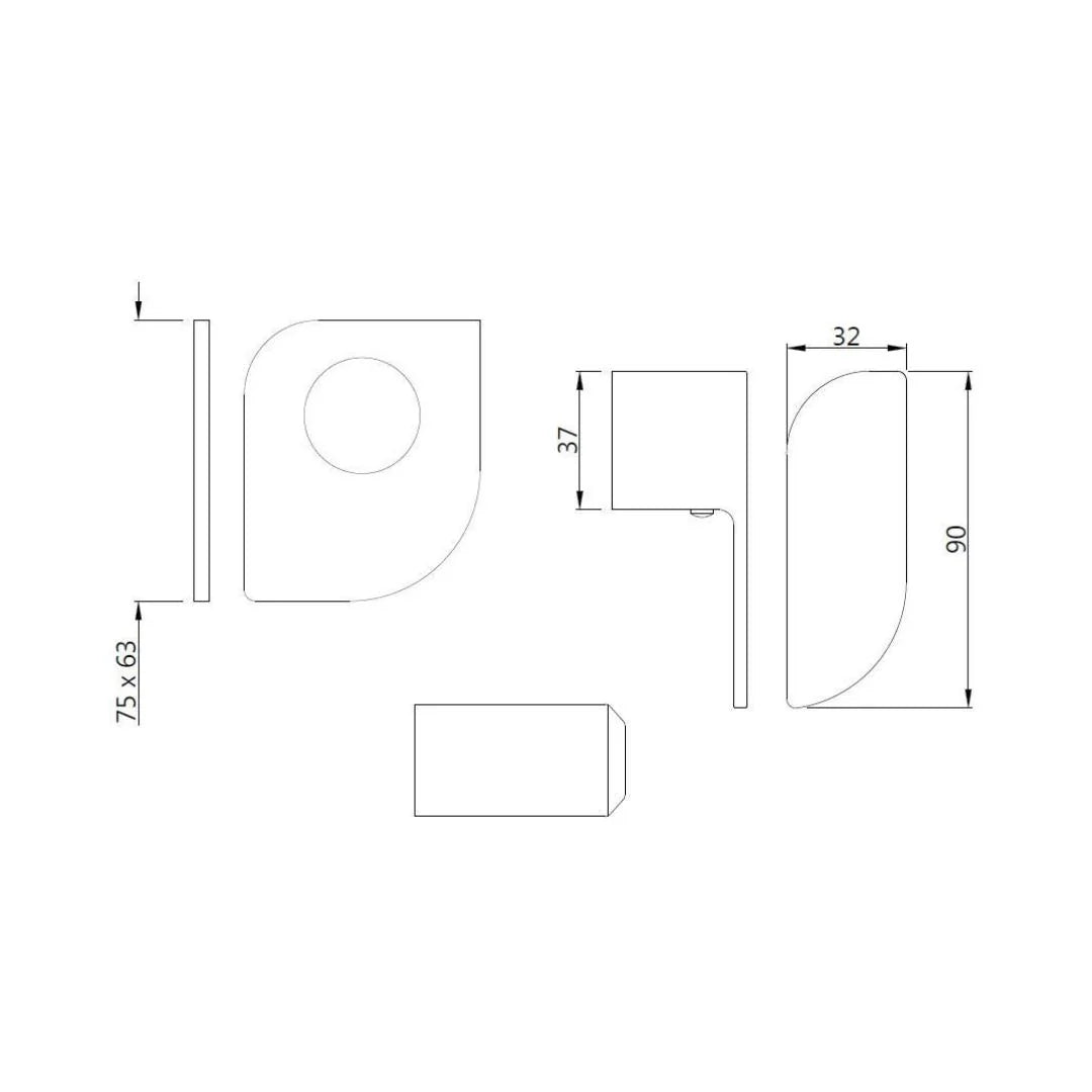 Jaquar Basin Area Stop Valve Alive ALI-WHM-85083 - White Matt
