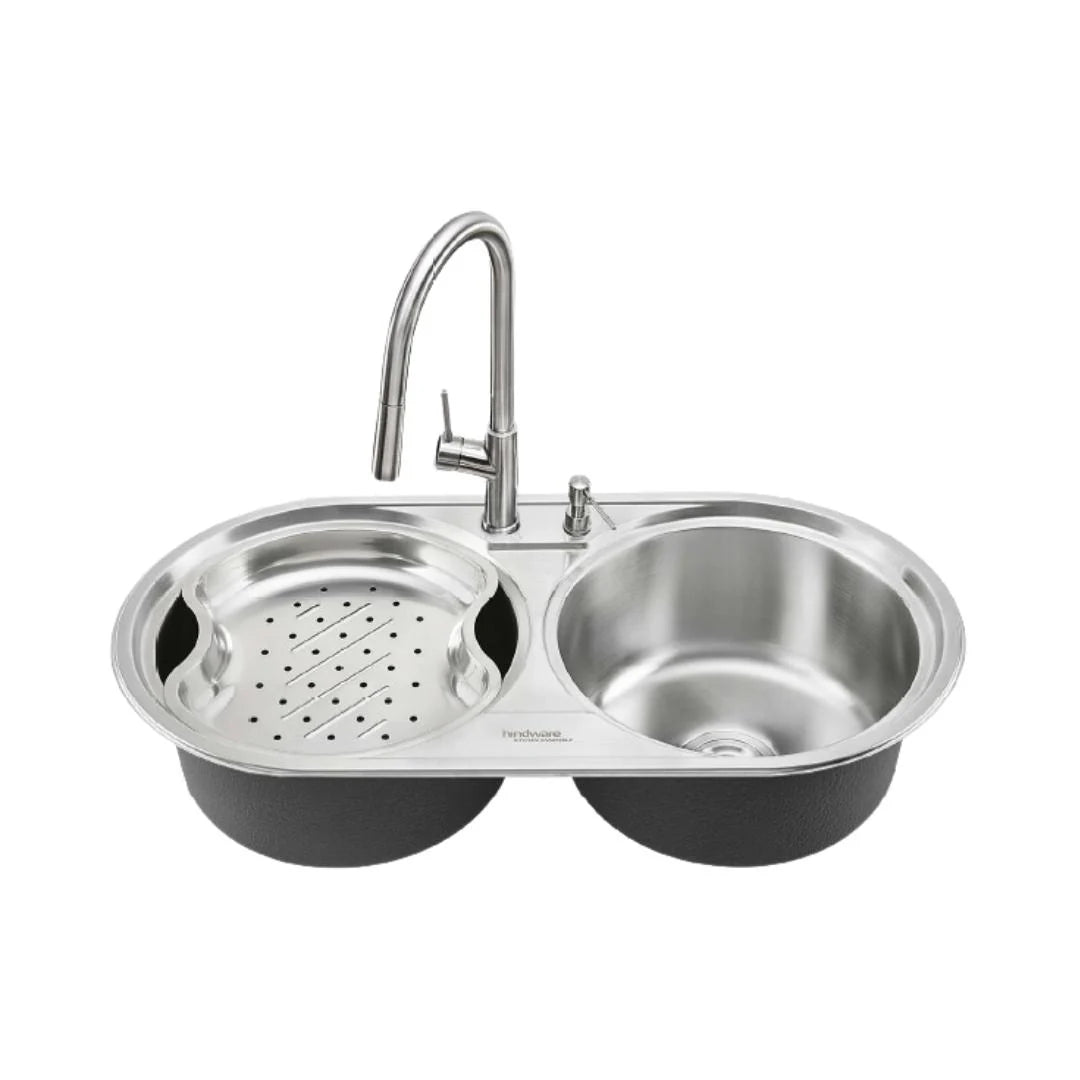 Hindware Stainless Steel Sink Designer Series AMADEUS ( 35 x 19 inches ) - Satin