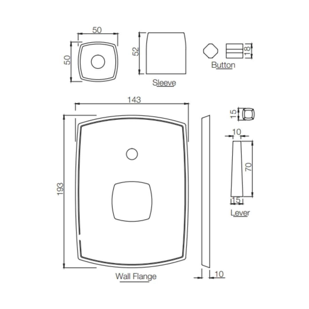 Jaquar 2 Way Diverter ARC ARC-ABR-87065K Normal Flow - Antique Bronze Finish