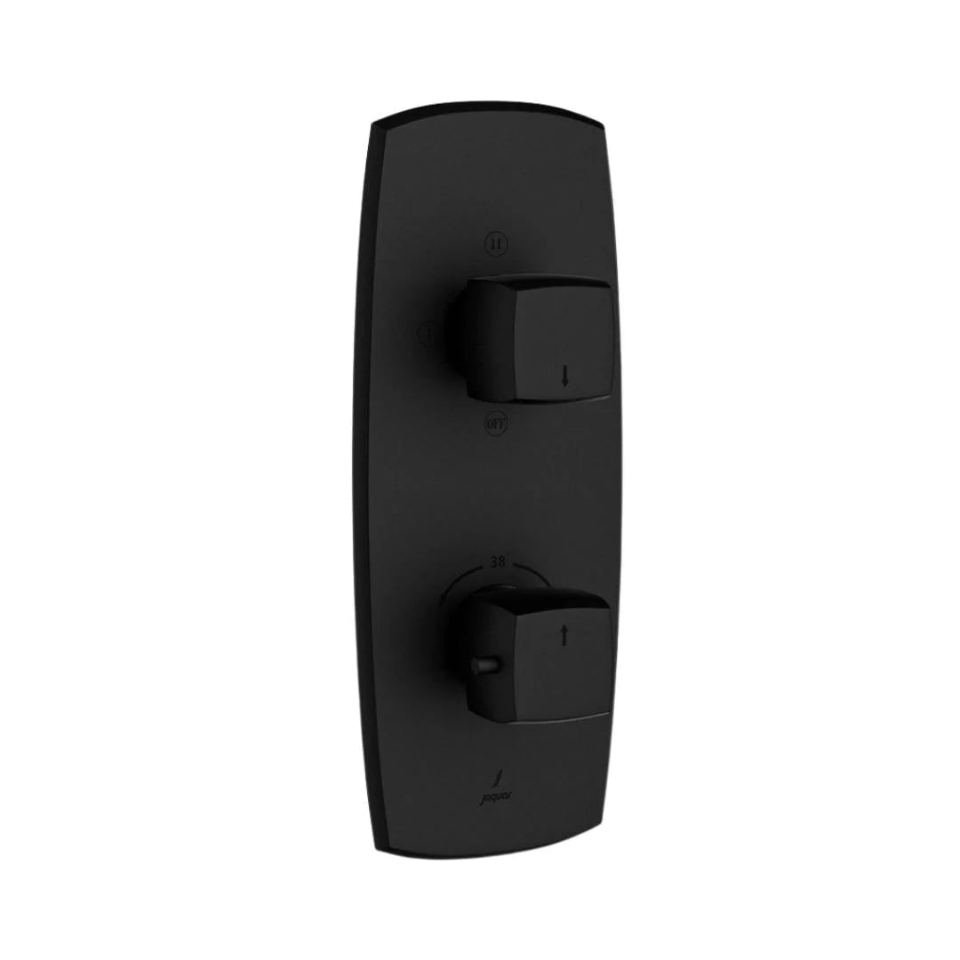 Jaquar 3 Way Thermostatic Diverter ARC ARC-BLM-87683 Normal Flow - Black Matt Finish