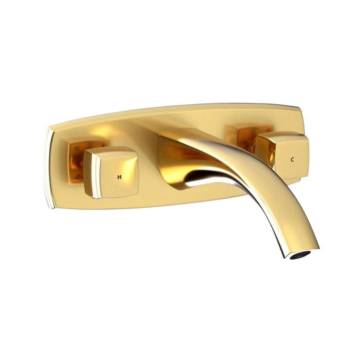 Jaquar Wall Mounted Basin Mixer Arc ARC-GLD-87433 - Full Gold