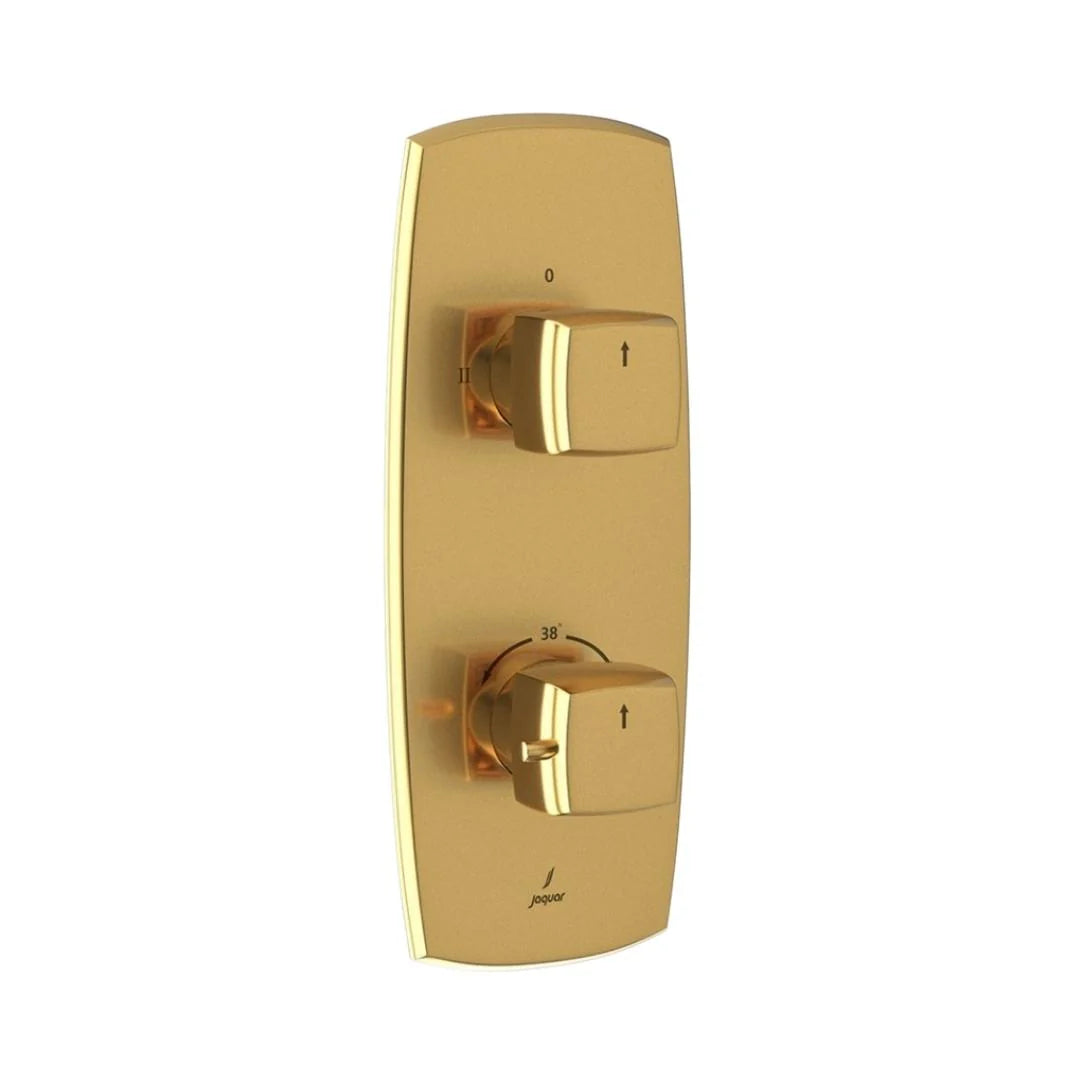 Jaquar 2 Way Thermostatic Diverter ARC ARC-GLD-87681 Normal Flow - Full Gold Finish