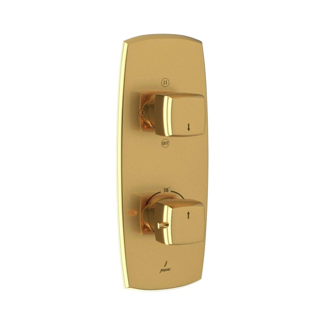 Jaquar 3 Way Thermostatic Diverter ARC ARC-GLD-87683 Normal Flow - Full Gold Finish
