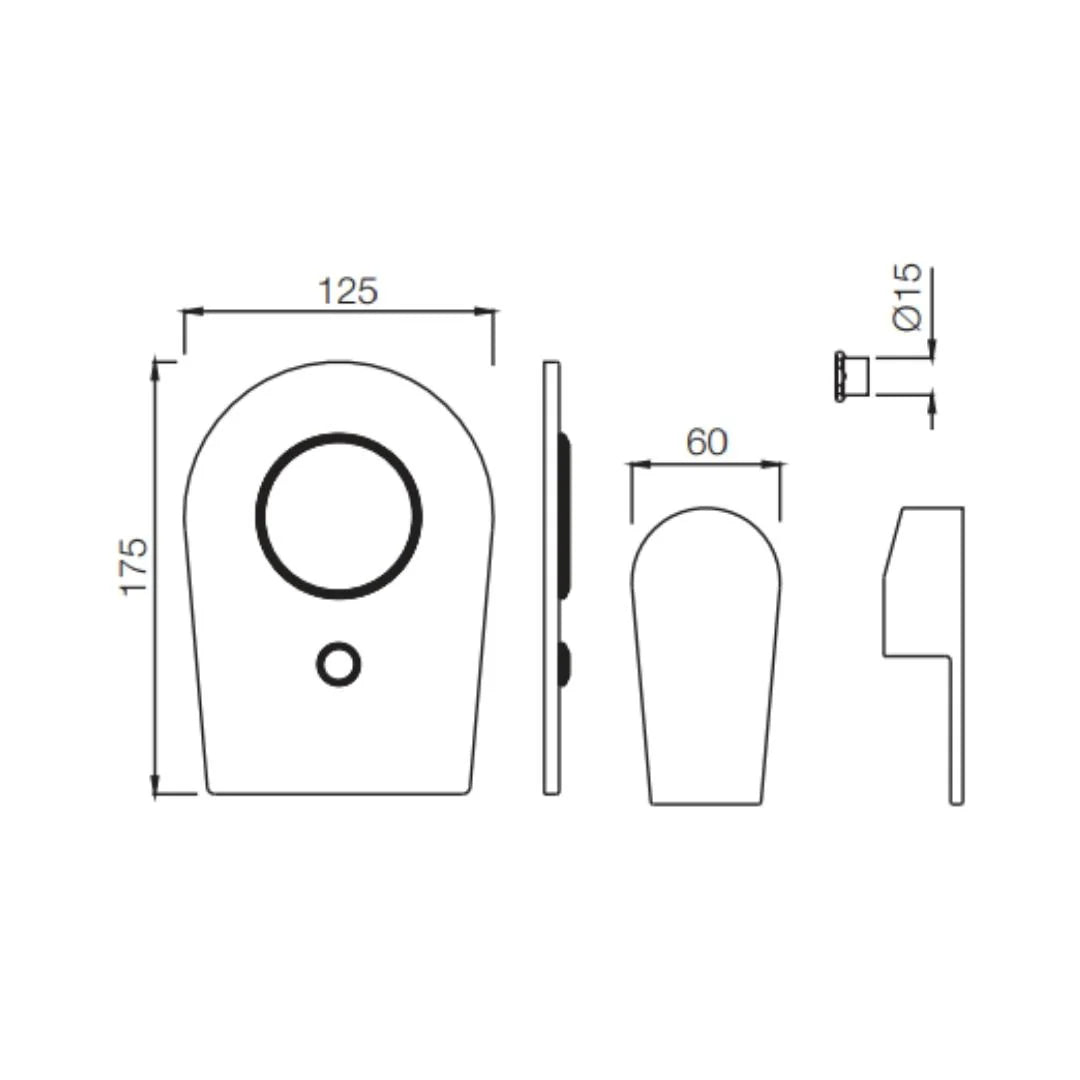 Jaquar 2 Way Diverter Aria ARI-CHR-39193K Normal Flow - Chrome Finish