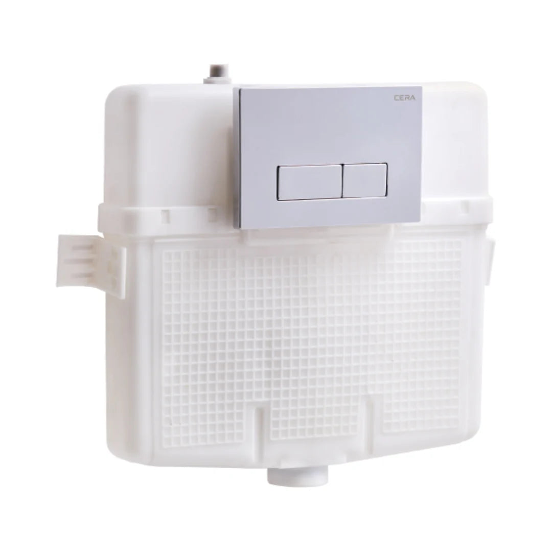 Cera Chevron External Wall Mounted Cistern Without Frame B1110101 - White