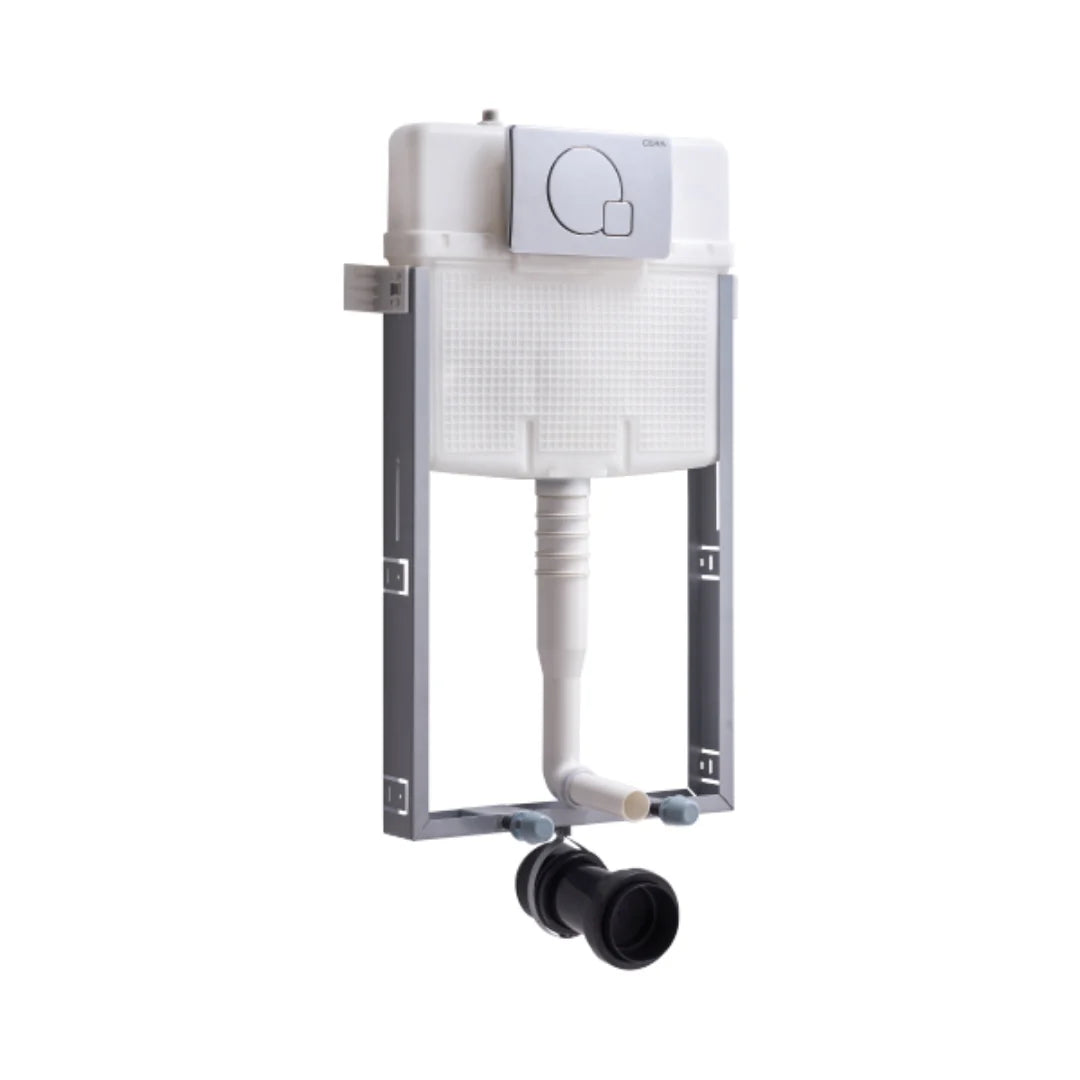 Cera Chevron External Wall Mounted Cistern Half Frame B1110112 - White