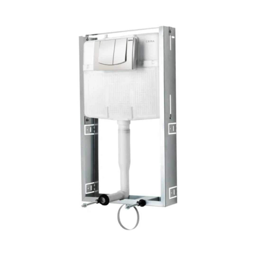 Cera Chevron External Wall Mounted Cistern Half Frame B1110113 - White