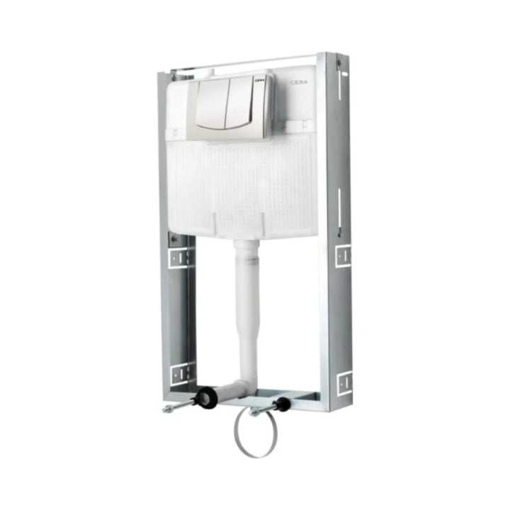 Cera Chevron External Wall Mounted Cistern Half Frame B1110113 - White
