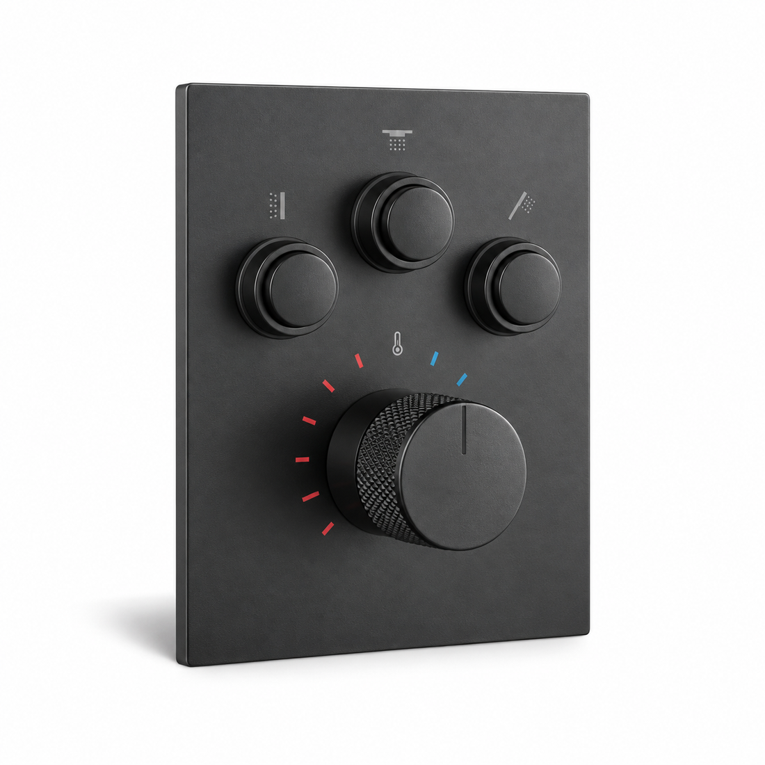 SERVEO AURA SERIES 3 WAY MULTI-FUNCTION THEERMOSTATIC CLICK BUTTON HIGH FLOW DIVERTER SV923A-MB-MATT BLACK